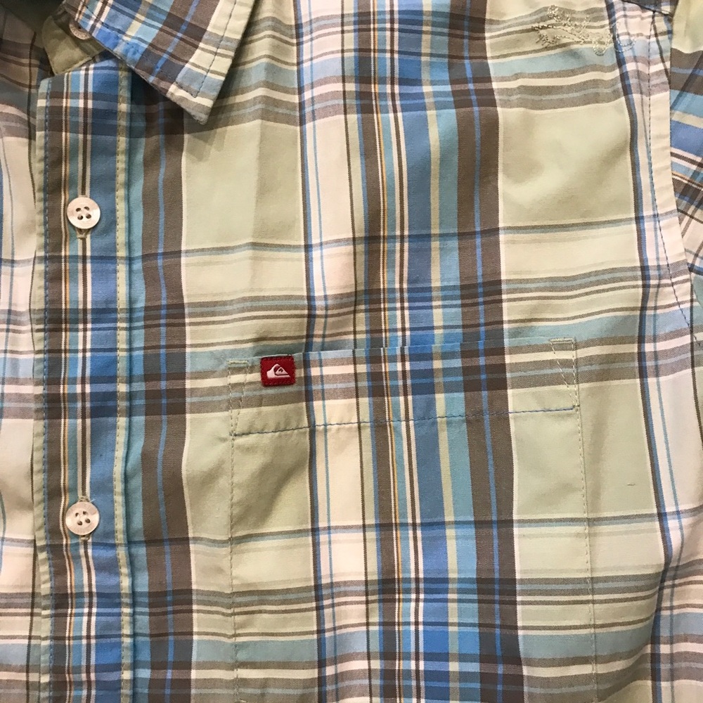 🌻4xHP!🌻 Quicksilver Men’s Button Short Slv Shirt S - Picture 4 of 7